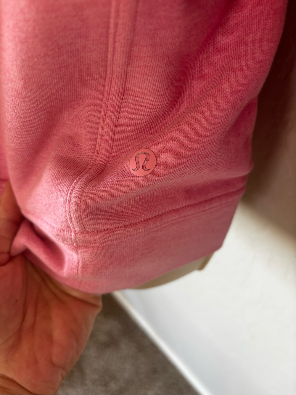 Lululemon All Yours Crew Sz 4 Terry Heathered Azalea Pink - Picture 5 of 8